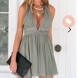 Olive Green Flowy Dress NWT
